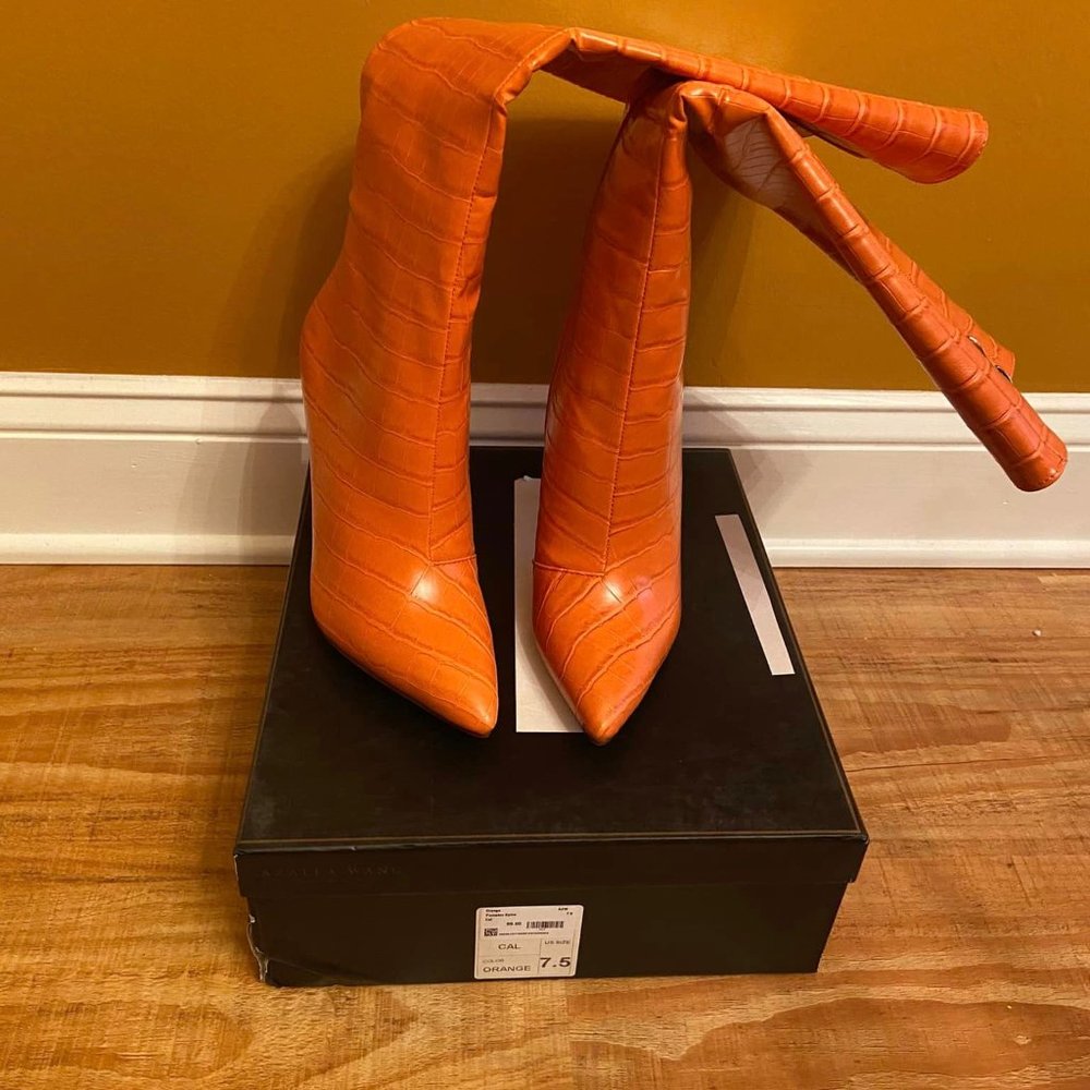 Azalea Wang Tangerine Knee High Boots